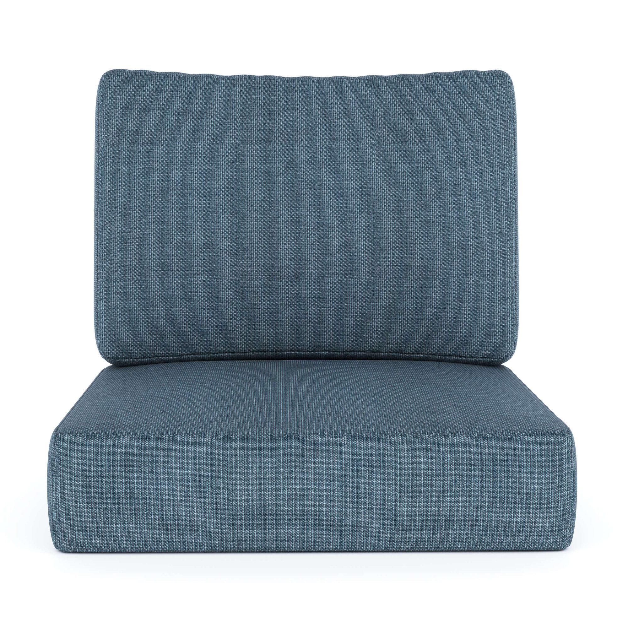 Amala Outdoor Sunbrella® Seat/Back Cushion, Sunbrella® Spectrum Denim Plainweave, 25" W x 25.5" D