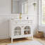 Meuble-lavabo sur pied 36 po avec rangement à détecteur de mouvement et verre à motifs Farmhouse-2050074101