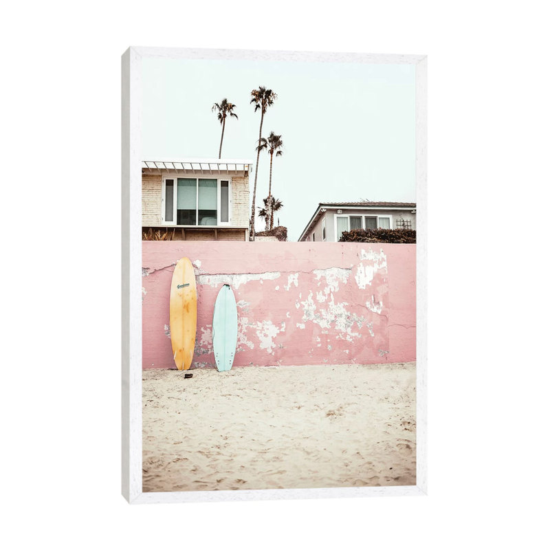 Vacay 1 Piece Wall Art on Canvas, 101.6 cm H x 66.04 cm W, White Framed
