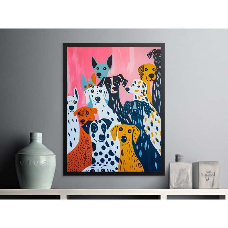 Dog Wall Art Dogs Print Matte Vertical Poster Modern Home Decor Animal Art Canine Illustration Puppy Lover Gift Trendy Wall