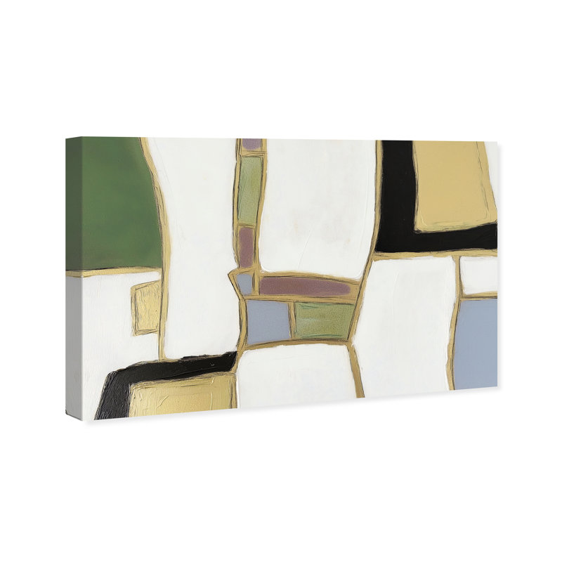 A Night With Klimt I Canvas Abstract Print by Oliver Gal, Black Frame, 15 x 10, 10"H x 15"W, Canvas Unframed