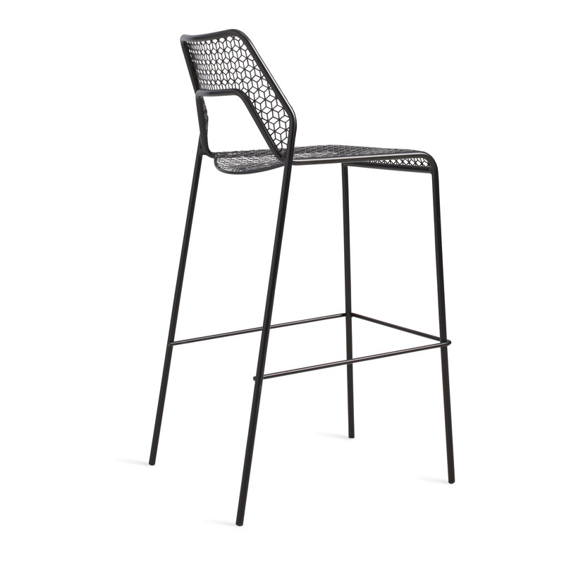 Hot Mesh Outdoor Bar Stool, Bar Stool (30.5" Seat Height), Black