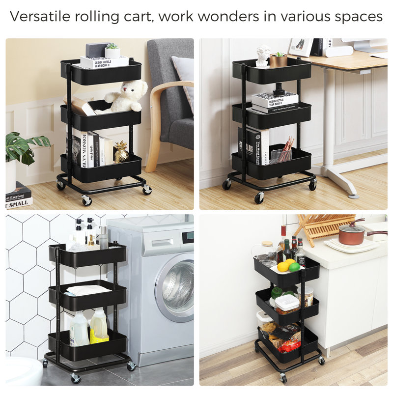 42×36×74.5cm 35cm H x 73.5cm W Utility Cart with Wheels