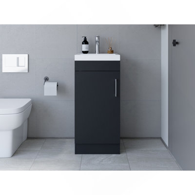 Lavabo pour salle de bain Jozz, noir