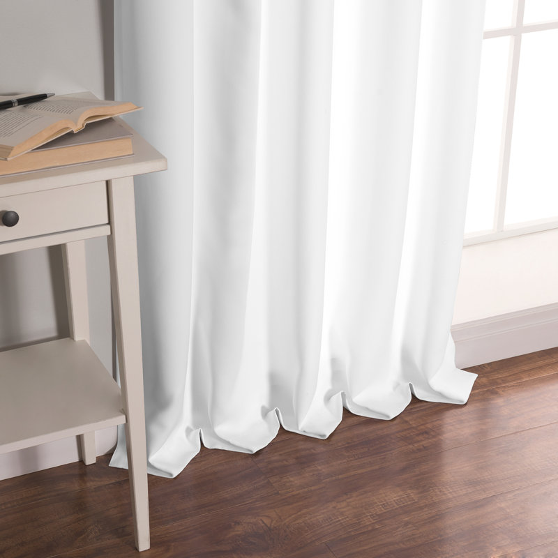 Molloy Room Darkening Curtain Panel Pair, 52" W x 63" L, White