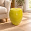 Lemon Resin Accent Stool, 12.6 x 14.17 Inches, Yellow-145543505