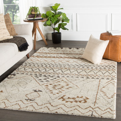 Gisela Hand-Knotted Ivory Area Rug
