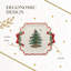 Christmas Tree Ribbons Square Platter