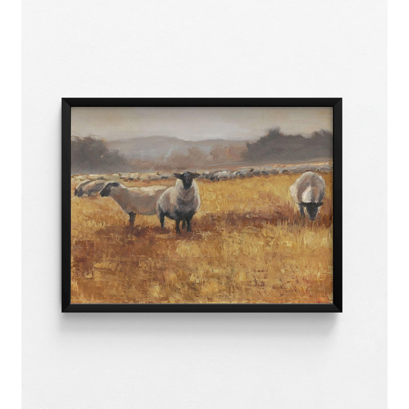 «Grazing at Sunset I» par Ethan Harper, décor de cabinet de médecin rustique, idée de cadeau de bureau de Vet, art mural Farm Alay, affiche de vie de ferme