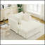 Chaise longue en velours côtelé surdimensionnée confortable avec repose-pieds pour une détente et un style ultimes