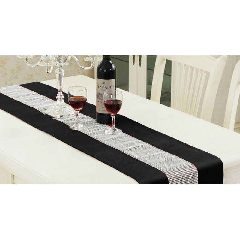 Strouse Modern Table Runner, Black