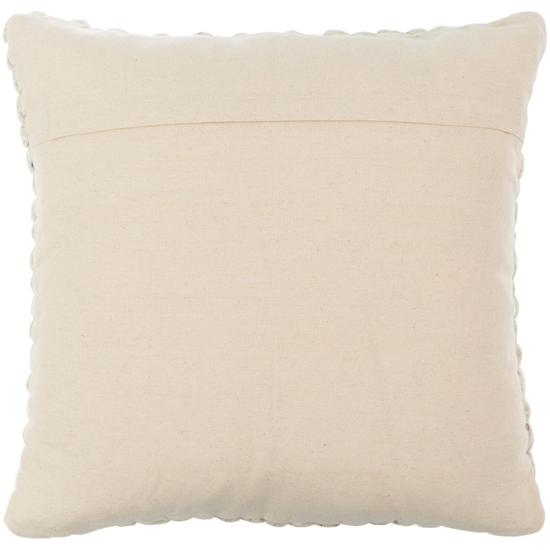 Coussins Belel, Beige, 20 po x 20 po, Housse de coussin seulement - sans coussin