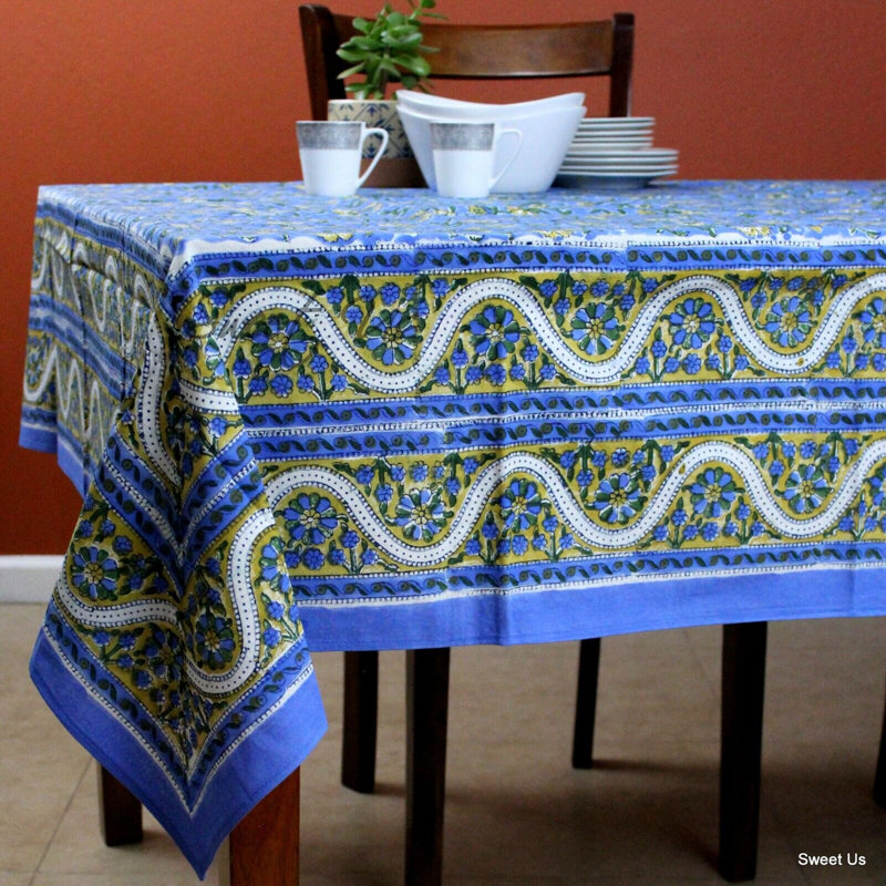 Aicke Rectangle Floral Cotton Tablecloth