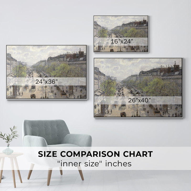 Paysage rétro - DVD II, Toile encadrée flottée blanche, H 17 po x l 25 po x P 2 po