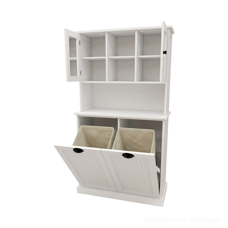 Grande armoire de salle de bain avec 2 tablettes réglables