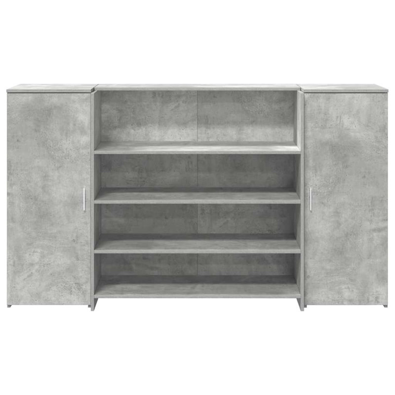 Camariah Standing Desk, 103.5cm H x 180cm W x 50cm D, Concrete Grey