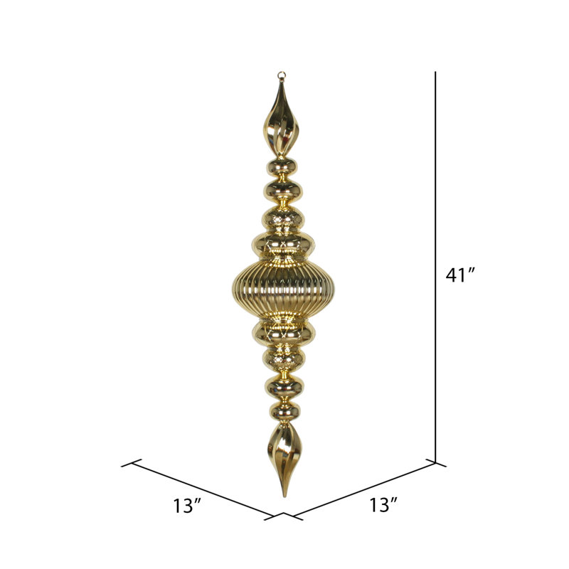 Ornement en forme de fleuron 41 po Vickerman, Or