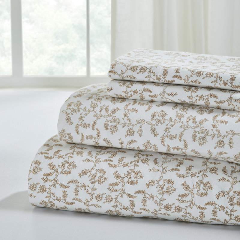 Modern Threads 4-Piece 100% Cotton Flannel Sheet Set – Soft and Durable for Every Season, California King Sheet Set