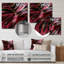 Zèbre rose et noir fractal I - impression abstraite d'art mural en métal-1645887087