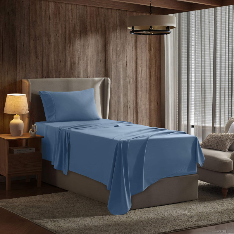 Ensemble de draps ultra doux et respirant Hotel Collection, Bleu / ciel, Très grand simple