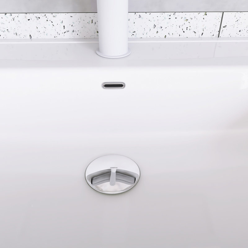 Meuble-lavabo mural 24 po avec lavabo en céramique, Gris