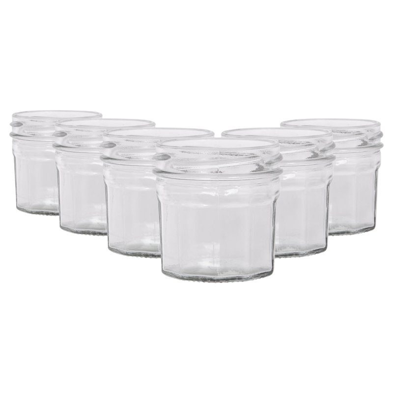 Glass Jar - Set of 6, Clear, 150ml