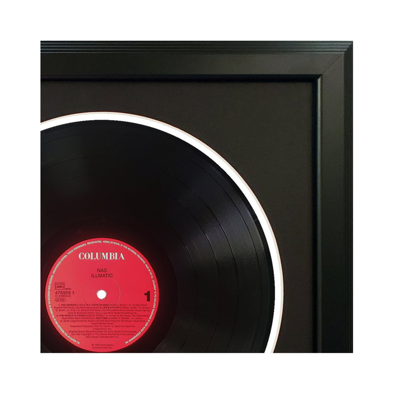 Nas "Illmatic" Framed Record with Black Mat, Black