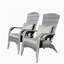 Chaise de patio avec coussins (coussin gris)