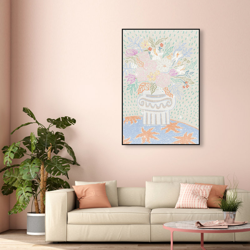 Summer Arrangement Print by Oliver Gal, 16"H x 11"W, Black Floater Frame