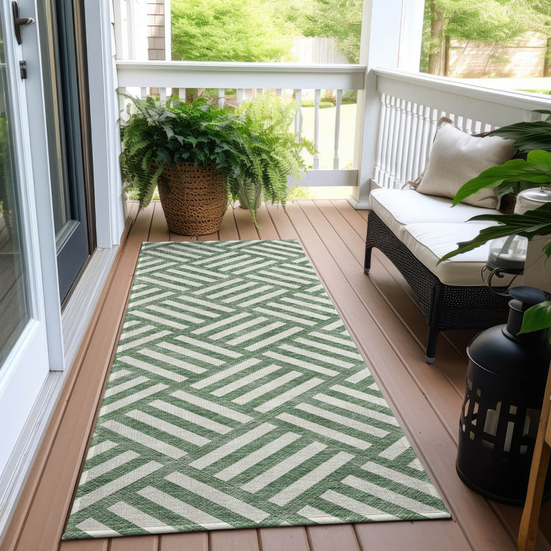 Tapis intérieur / extérieur Loreen avec envers antidérapant, Tapis de couloir 2 pi 3 po x 7 pi 6 po
