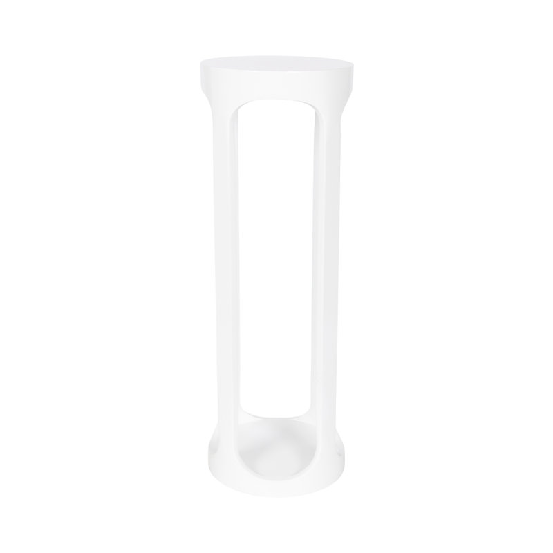 Dahl Round Wooden Drink Table, White
