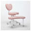 Fauteuil de méditation rose à roulettes Teddy