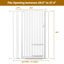 Barrière pour animaux 72 po très haute 72 po avec porte pour chat, large 29,5 po à 37,4 po, montée sous pression, facile à assembler, barrière pour chien pour la porte, les escaliers, le couloir-858560105