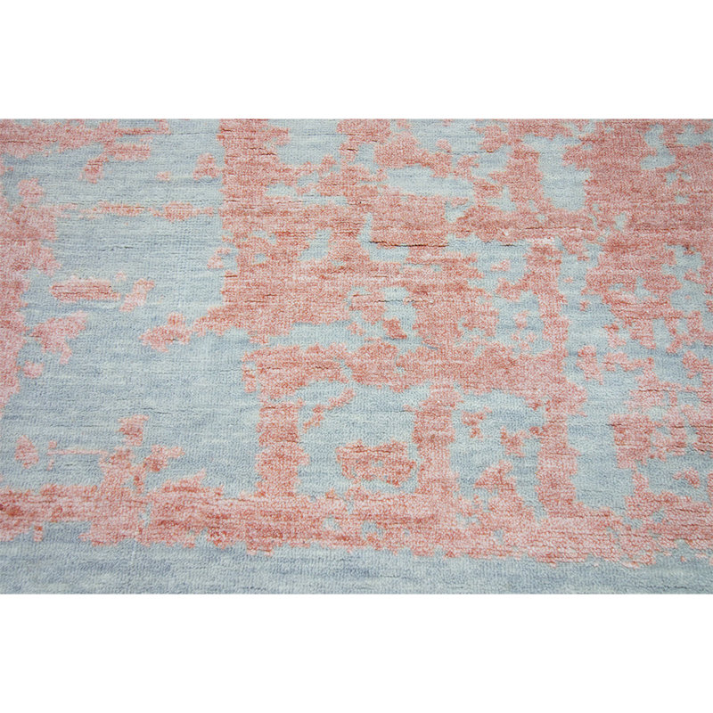 Abstract Area Rug in Silver, Rectangle 9' x 12'