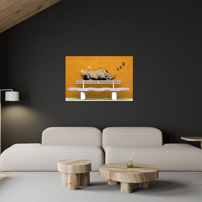 «Sleepy Rhino», reproduction sur verre acrylique