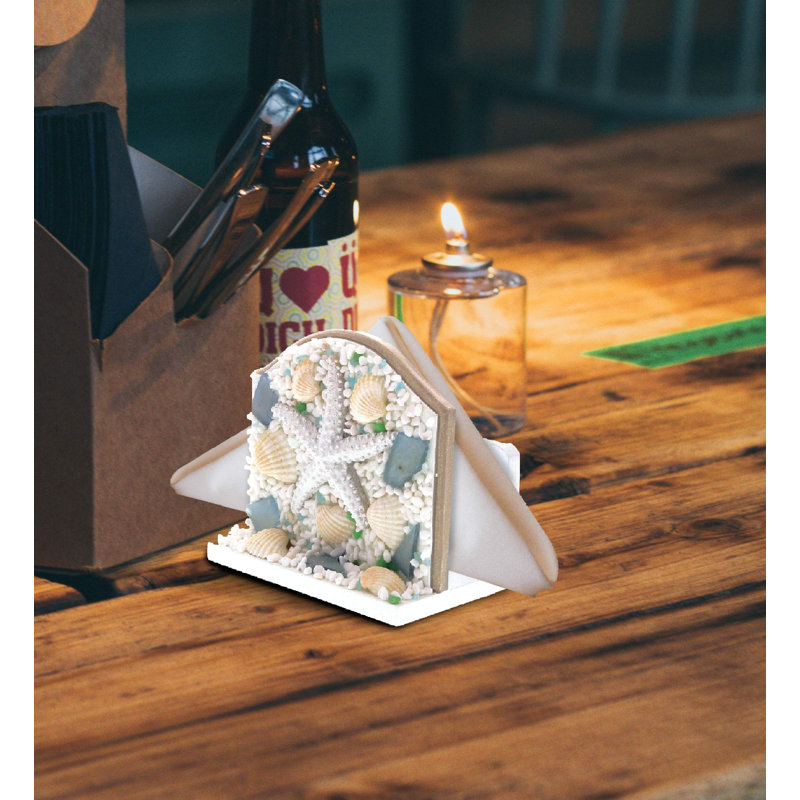 Porte-serviettes de table en bois Ocean & Sea Life