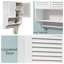 Armoire murale de salle de bain l 23,62 po: rangement fermé + tablette ouverte + porte-serviettes-1461600307