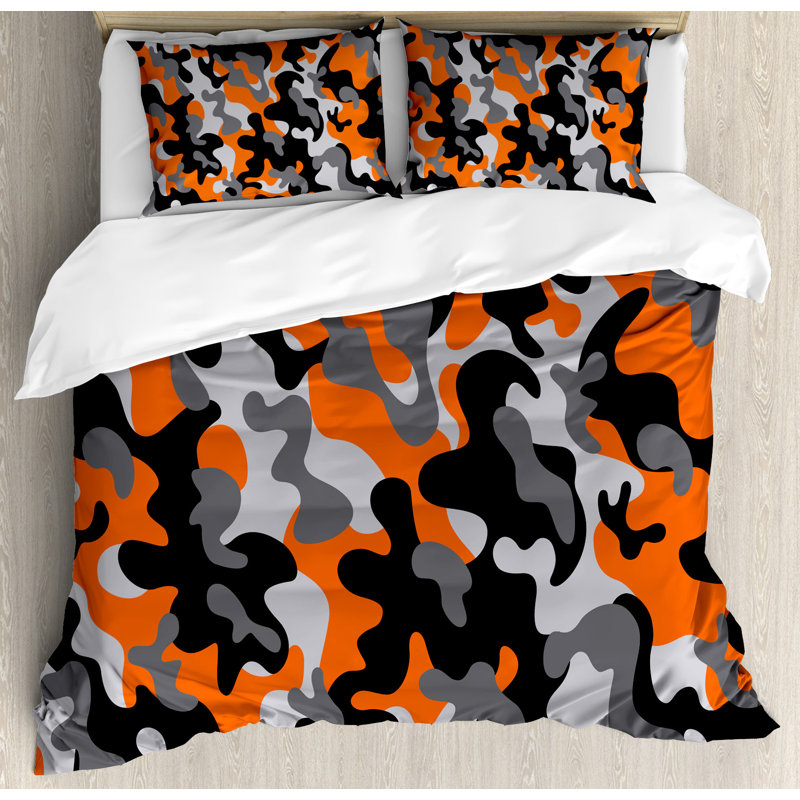 Camo Modern & Contemporary Polyester Camouflage Duvet Cover, King