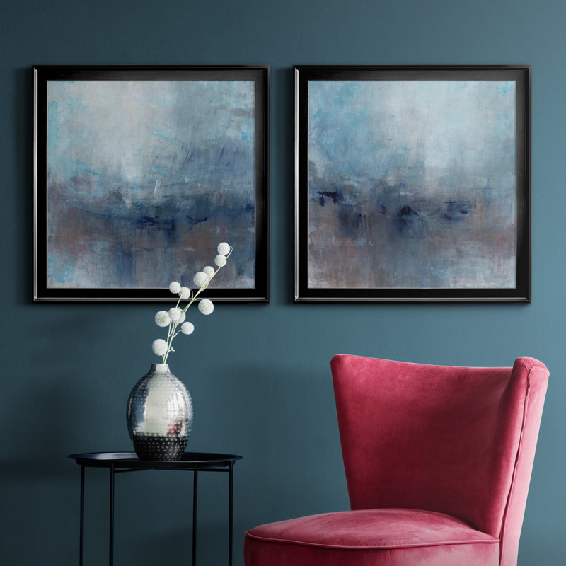 Kinetic Abstract I - Kinetic Abstract I - Ensemble de 2 reproductions d'art encadrées, H 17,5 po x l 35 po x P 1,5 po