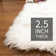 Diller White Faux Sheepskin Fur Machine Washable Shag Fluffy Area Rug
