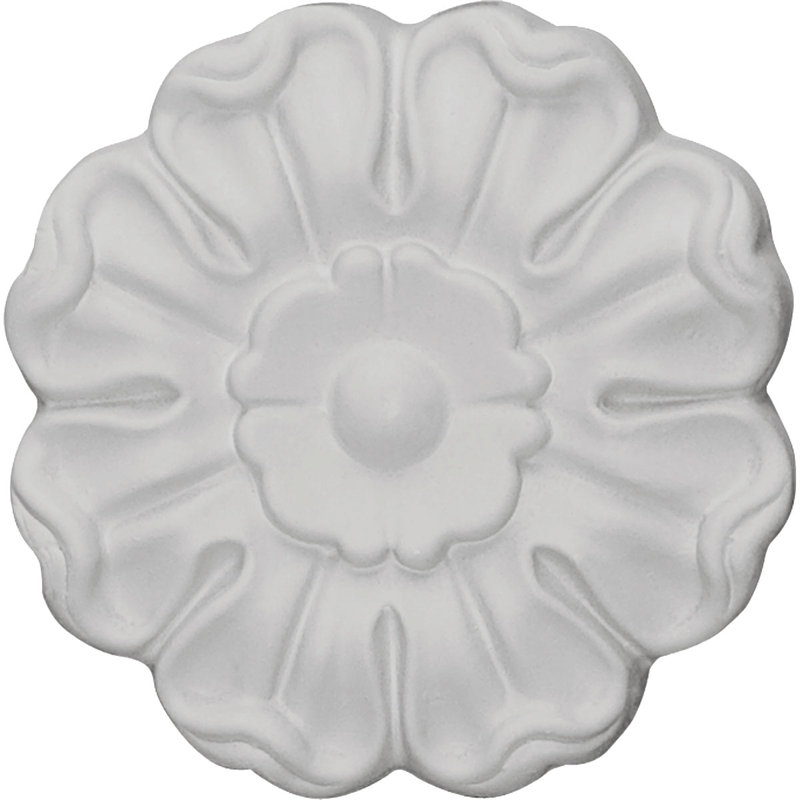 Helene 3.875'' H x 3.875'' W x 625'' D Urethane Rosette Applique
