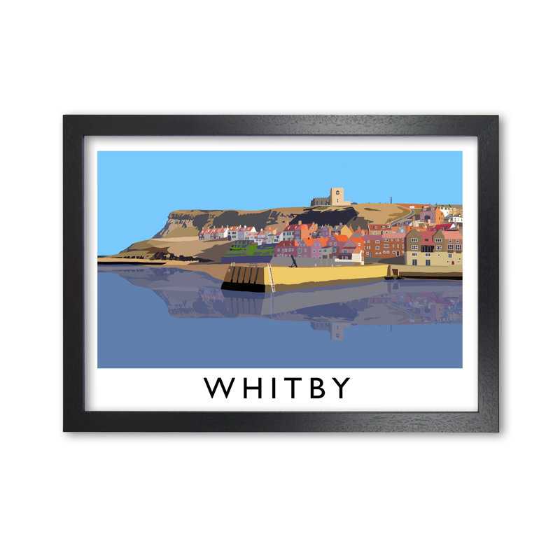 Whitby by Richard O'Neill - Single Picture Frame Print, 21 cm H x 29.7 cm W x 3 cm D, Black