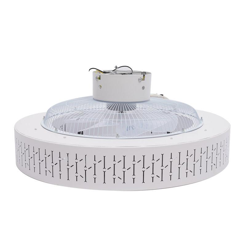Ventilateur de plafond semi-encastré à DEL à intensité variable avec télécommande 20,4 po Dossiv