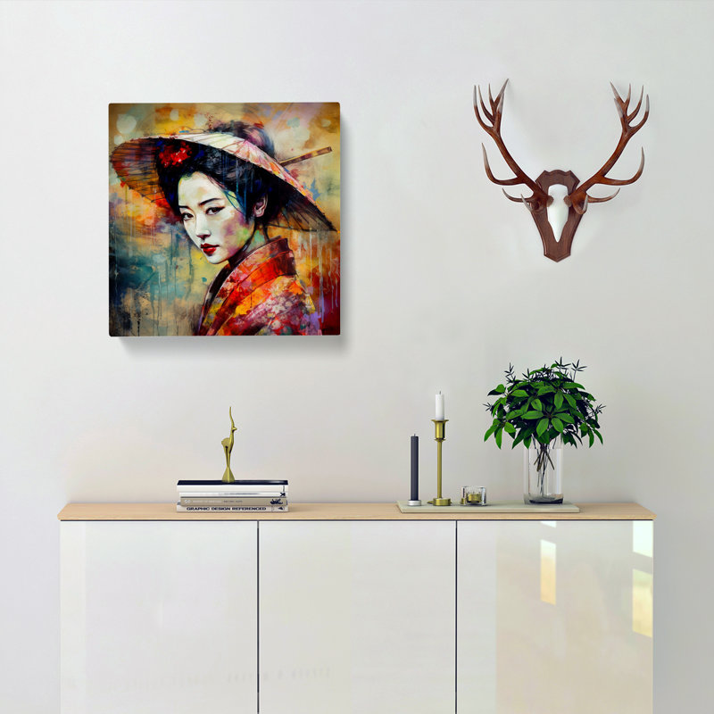 Geisha Post-Impressionism No.3 - Wrapped Canvas, 35cm H x 35cm W x 3cm D