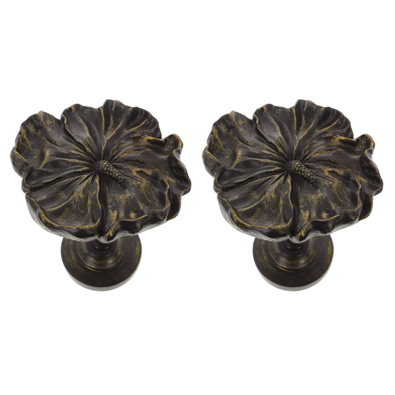 Retenue de rideau Nickson Hibiscus Drapery Medallion, Bronze/Doré