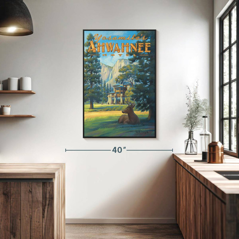 Ahwahnee Hotel, Cadre flottant noir, 27 po x 40 po