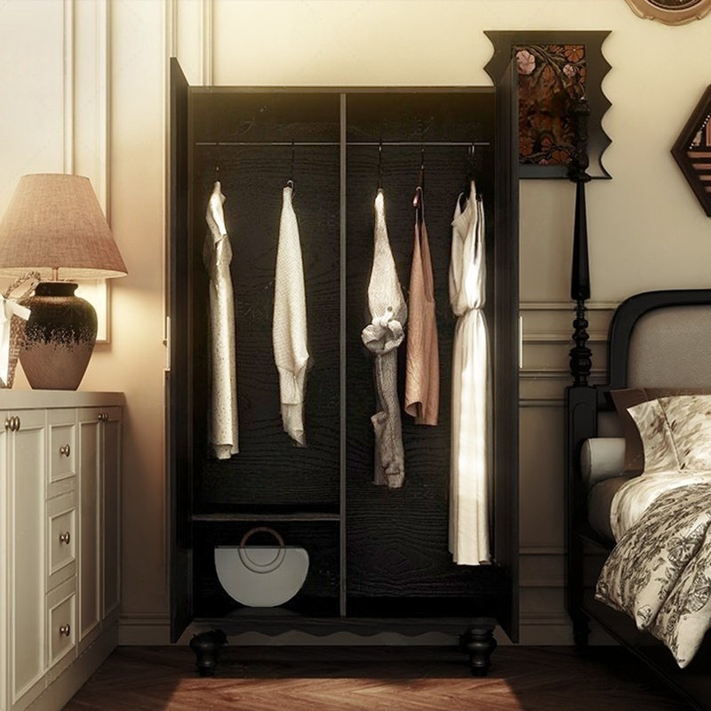 Garde-robe moderne pour chambre double, Noir / blanc