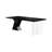 Black Rectangular Solid Wood + Acrylic Desk-109323302