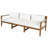 Monroe Outdoor 5-Person Acacia Wood Conversation Set with Rope Woven & Cushions-129155646