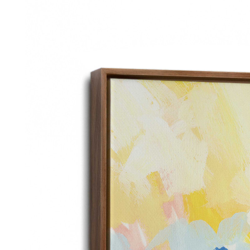 «Bright Abstract Wildflowers I» par June Erica Vess, reproduction d'art sur toile, H 20 po x l 20 po, Brun